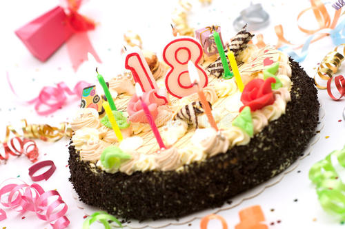 女儿十八岁生日蛋糕图片
